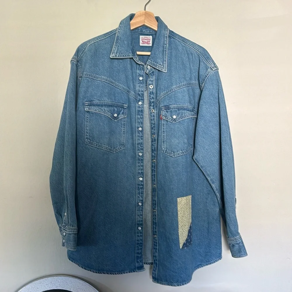 LEVI’S Dorsey XL Western Shirt M - Picture 4 of 9